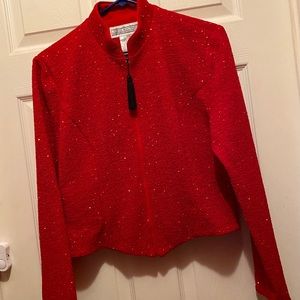 Jessica Howard Red Dress jacket